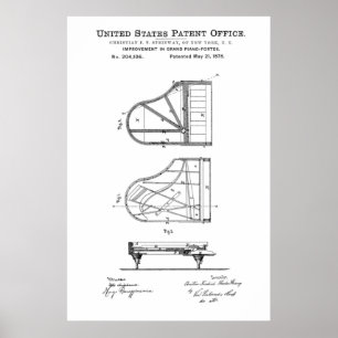 Patent - Piano - Poster