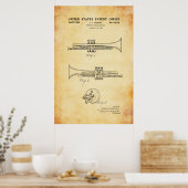 Patent - Trumpet - Poster (Keuken)