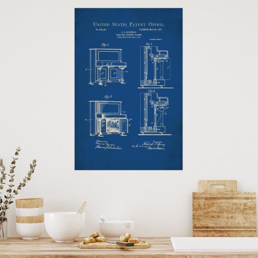 Patent - Upright Piano - Poster (Keuken)