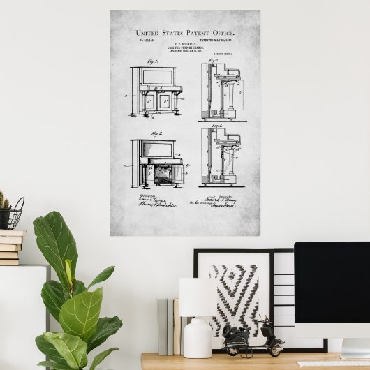 Patent - Upright Piano - Poster (Thuiskantoor)