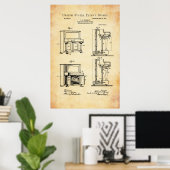 Patent - Upright Piano - Poster (Thuiskantoor)