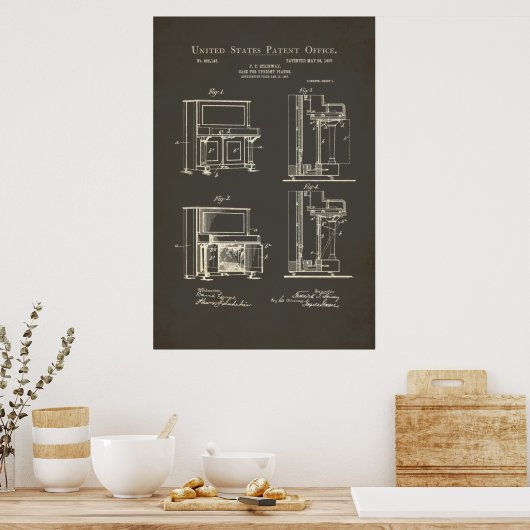 Patent - Upright Piano - Poster (Keuken)