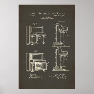 Patent - Upright Piano - Poster