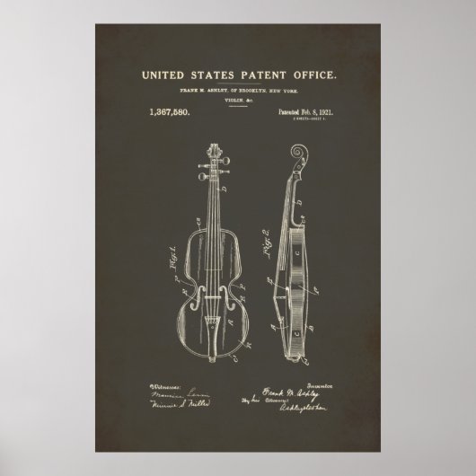 Patent - Violin - Poster (Voorkant)