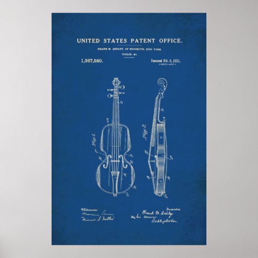 Patent - Violin - Poster (Voorkant)