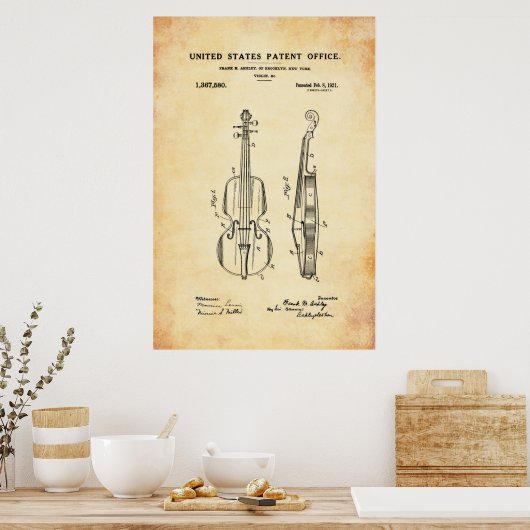 Patent - Violin - Poster (Keuken)