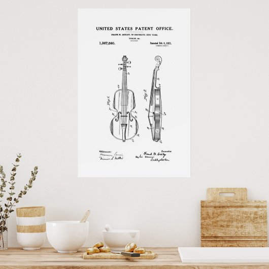 Patent - Violin - Poster (Keuken)