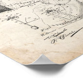 Patent voor trommel- en cymbal-spelapparaten - oud poster (Hoek)