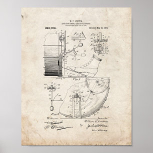 Patent voor trommel- en cymbal-spelapparaten - oud poster