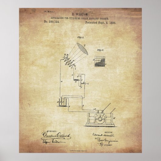 patent voor zonne-energie poster (Voorkant)
