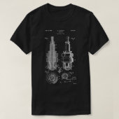  patentafdruk 1900 engine-plug plug t-shirt (Design voorkant)