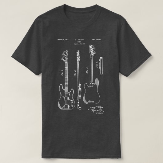  patentafdrukken 1953-bits gitaar t-shirt (Design voorkant)