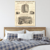 Patentkampioen haring Safes Canvas Afdruk (Insitu (Slaapkamer))