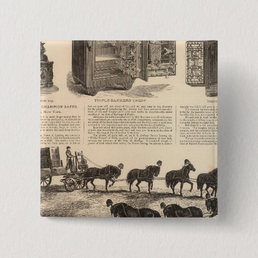 Patentkampioen haring Safes Vierkante Button 5,1 Cm (Voorkant)