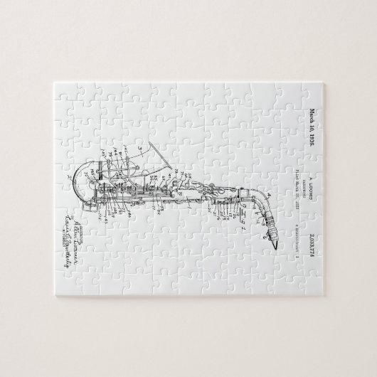Patentsaxofonontwerp Legpuzzel (Horizontaal)