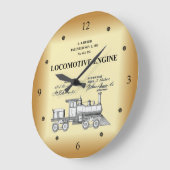 Patenttekening ~ A.J. Huber ~ Locomotive Engine ~ Grote Klok (Hoek)