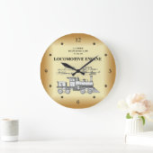 Patenttekening ~ A.J. Huber ~ Locomotive Engine ~ Grote Klok (Huis)