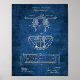 Patenttekening voor Rowing Shell Seat Poster