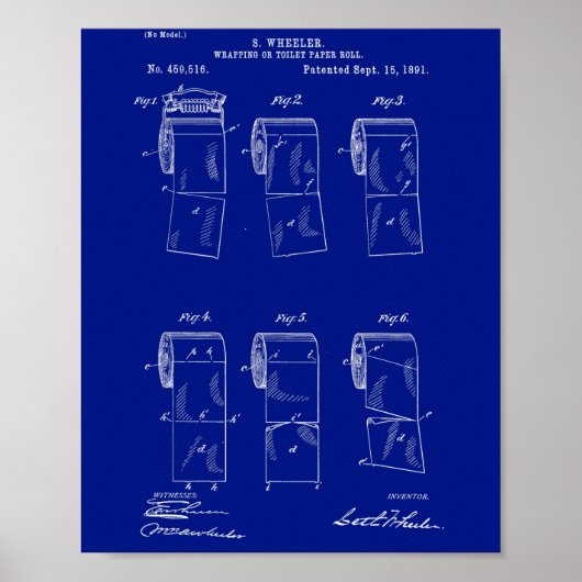  patentwandkunst: Toilet Paper, 1891 Poster (Voorkant)