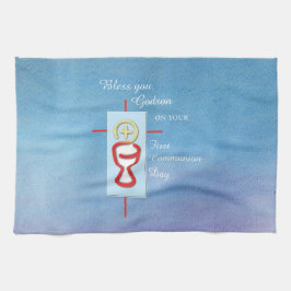 Patenzoon, Eerste Heilige Communie, Blauw Theedoek