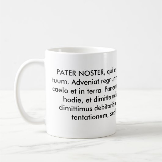 PATER NOSTER of onze vader Koffiemok (Links)