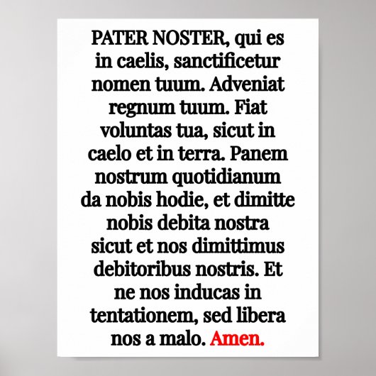 Pater Noster Poster (Voorkant)