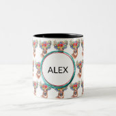 Paterna Flower Reindeer Kerstmis Magic Coffee Mok (Center)