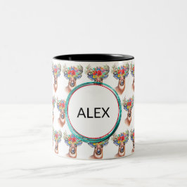 Paterna Flower Reindeer Kerstmis Magic Coffee Mok