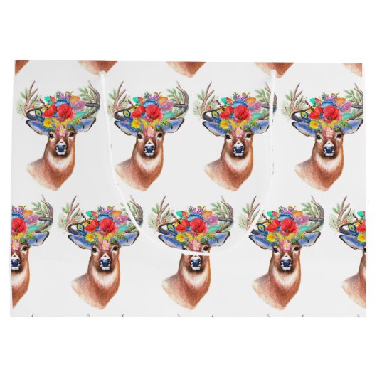 Paterna Flower Reindeer Kerstmis Magic Groot Cadeauzakje (Achterkant)