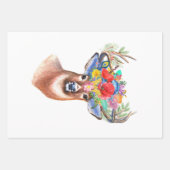 Paterna Flower Reindeer Kerstmis Magic Inpakpapier Vel (Voorkant 2)