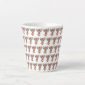Paterna Flower Reindeer Kerstmis Magic Latte Mok (Voorkant)