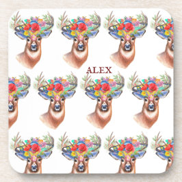 Paterna Flower Reindeer Kerstmis Magic Onderzetter
