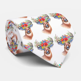 Paterna Flower Reindeer Kerstmis Magic Stropdas