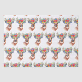 Paterna Flower Reindeer Kerstmis Magic Tissuepapier