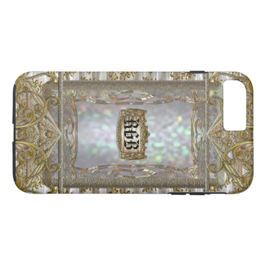 Paternost Monogram Plus Case-Mate iPhone Case (Achterkant (Horizontaal))