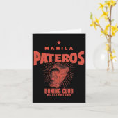 Pateros Manila Boxing Club Filipijnen - Boksen Kaart (Gele Bloem)