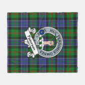 Paterson Ancient Clan Badge Tartan Pset Fleece Deken (Voorkant (Horizontaal))