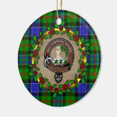 Paterson Badge & Tartan Gepersonaliseerde Kerstmis Keramisch Ornament (Links)