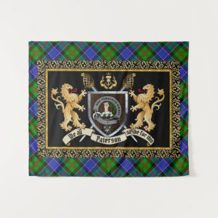 Paterson Clan Badge & Motto w/Lions Wandkleed