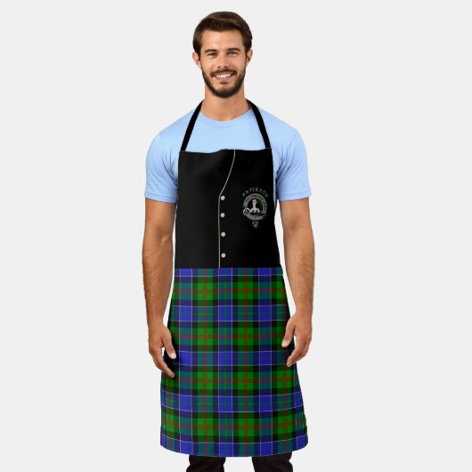 Paterson Clan Badge & Tartan Kilt Schort (Gedragen)