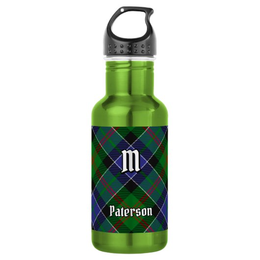 Paterson Clan Tartan Waterfles (Voorkant)