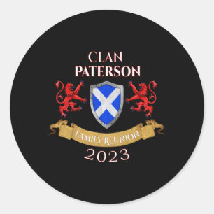 Paterson Familie Reünie 2023 Schotse Clan Ronde Sticker