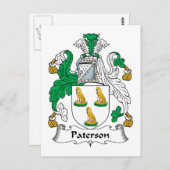 Paterson Family Crest Briefkaart (Voorkant / Achterkant)