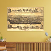Paterson, New Jersey (1880) Canvas Afdruk (Insitu (Woonkamer))