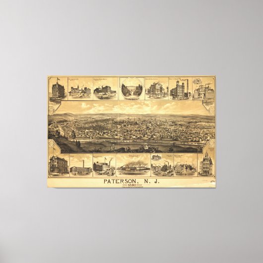 Paterson, New Jersey (1880) Canvas Afdruk (Voorkant)