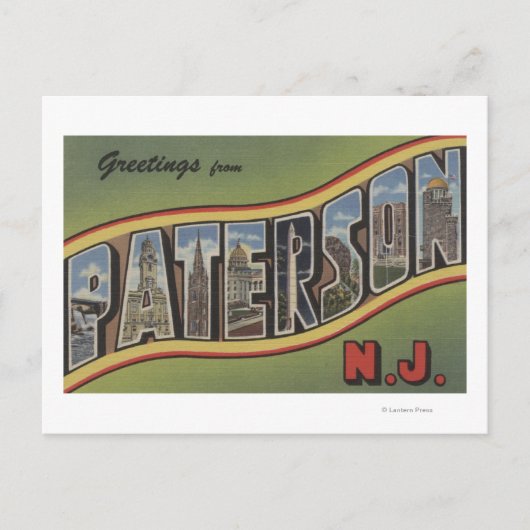 Paterson, New Jersey - Grote lettertjes Briefkaart (Voorkant)
