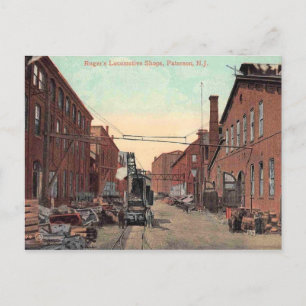 Paterson, New Jersey, Locomotive Shop  Briefkaart
