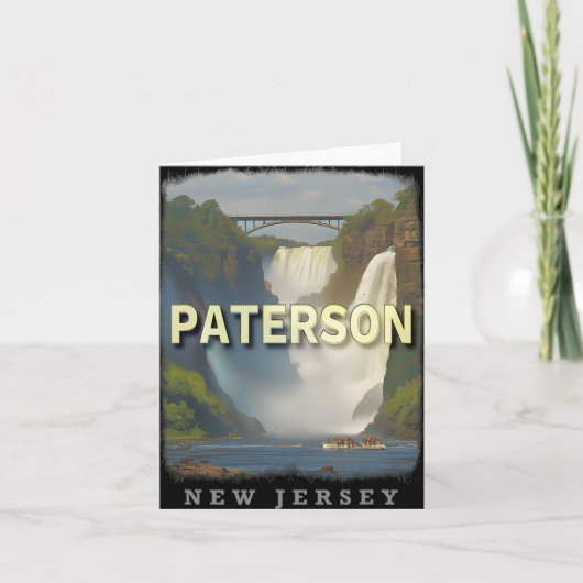 Paterson New Jersey Nj Waterfall Wonderland Sd617 Kaart (Voorkant)