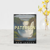 Paterson New Jersey Nj Waterfall Wonderland Sd617 Kaart (Gele Bloem)