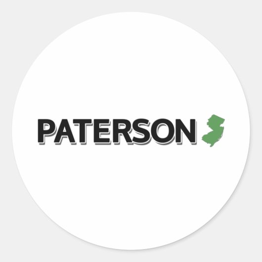 Paterson, New Jersey Ronde Sticker (Voorkant)